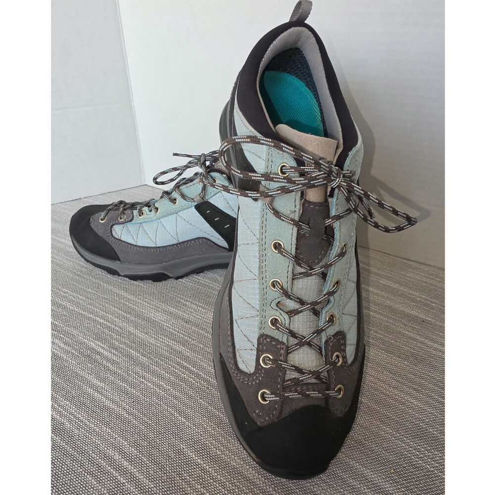 Asolo Pipe GV GORE-TEX Women's Hiking Running Shoes Lt. Blue & Grey Suede Upper